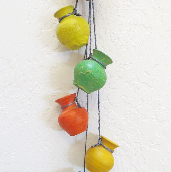 Mexican Pottery Hanging Clay Pots Wall Hanging Petite
