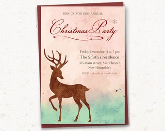 Printable party paper goods: invitations games by MyHappyPartyShop