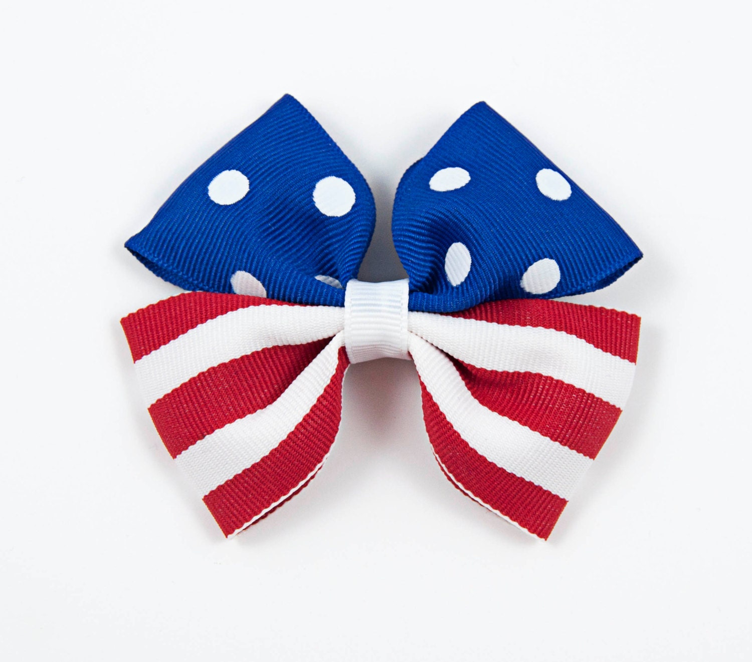 Patriotic Hair Bow Red White Blue Hair Bow July 4th Hair