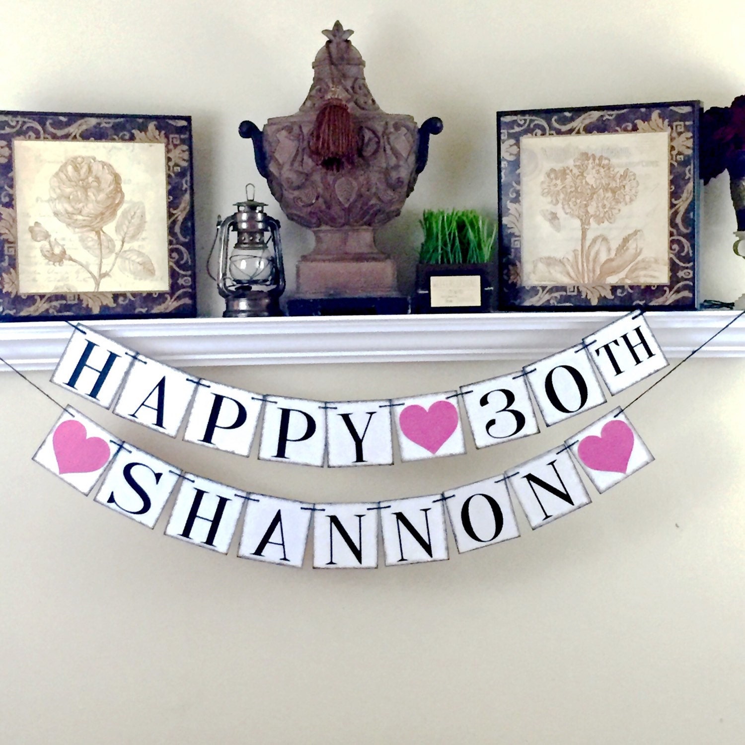 Happy 30th Birthday Banner 25th Birthday Banner by WeefersDesigns