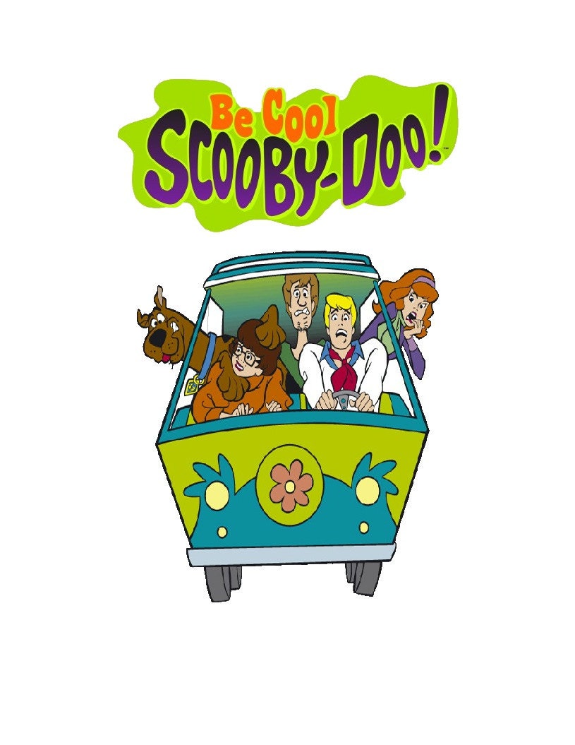 Scooby Doo Be Cool INSTANT DOWNLOAD Iron on Scooby Doo Fabric