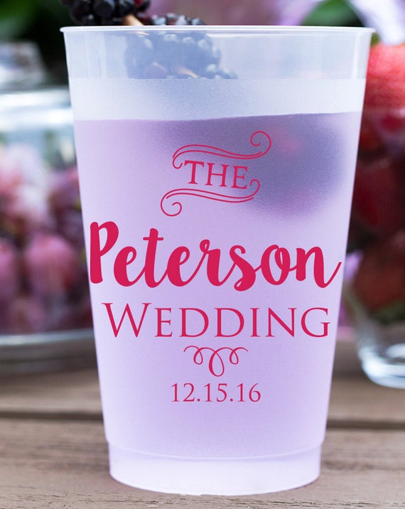 200 Wedding Favor Personalized Frosted Cups Wedding