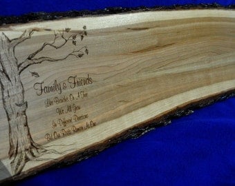 Wedding Guest Book ~ Wedding Sign ~ Wood Slab Guest Book ~ Tree Slice ~ Wood Guest Book ~ Wood Signing Board ~ Live Edge Sign ~ Wedding ~