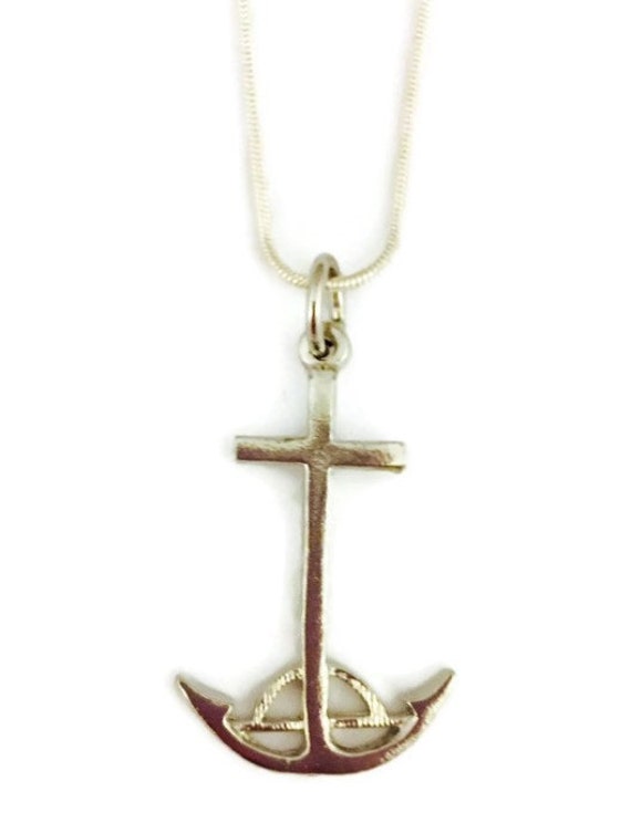 Religious Cross NecklaceAnchor Cross Necklace by WAHMTeam on Etsy
