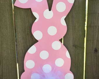 Easter Door Hanger, Easter Decorations, Bunny Door Hanger, Rabbit Door Hanger, Easter Wreath, Easter Door Wreath