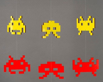 Hanging Mobile- Space Invaders - Arcade videogame - Home Decor