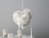 White Heart Wedding decor Anniversary gift Fabric ornament Valentines day gift Valentines day decor