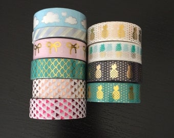 24" SAMPLES of Simplygilded foil washi tape (M10)