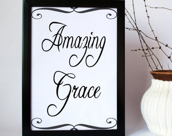 Amazing Grace Wall Art amazing grace art | etsy Amazing Grace Wall Art amazing grace art | etsy