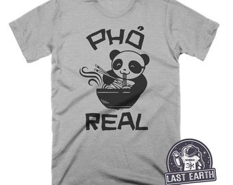 Pho Shirt Panda Shirt Food Gift Funny Tshirts Foodie Gifts Noodle Bowl Mens Tshirt Womens Graphic Tees Asian Vietnamese Art Panda Bear Shirt