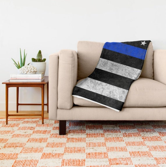 Throw Blanket The Thin Blue Line 3 Sizes 2 Styles