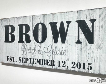 Large Family Established Sign | Last Name Established | Family Wood Sign | Hand Painted Wood Sign | Home Established Sign | Established Sign