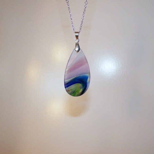 Wearable Art Hand cut glass necklace in by