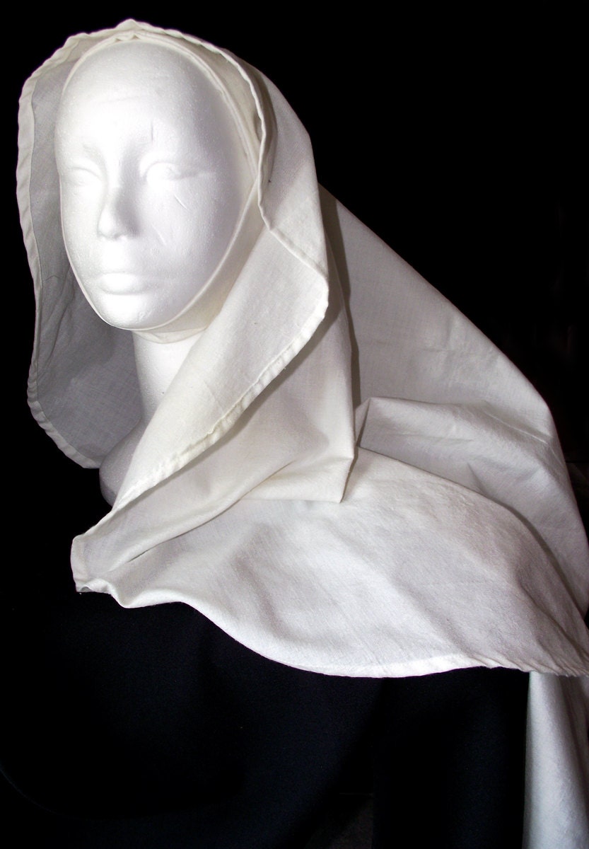 Custom Made 12th century Medieval women veil in linen