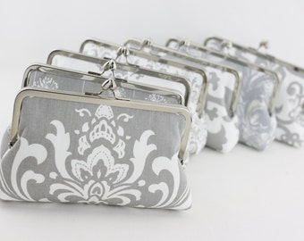 Grey Bridesmaid Clutches / Wedding Purse / Grey & by FAbridal