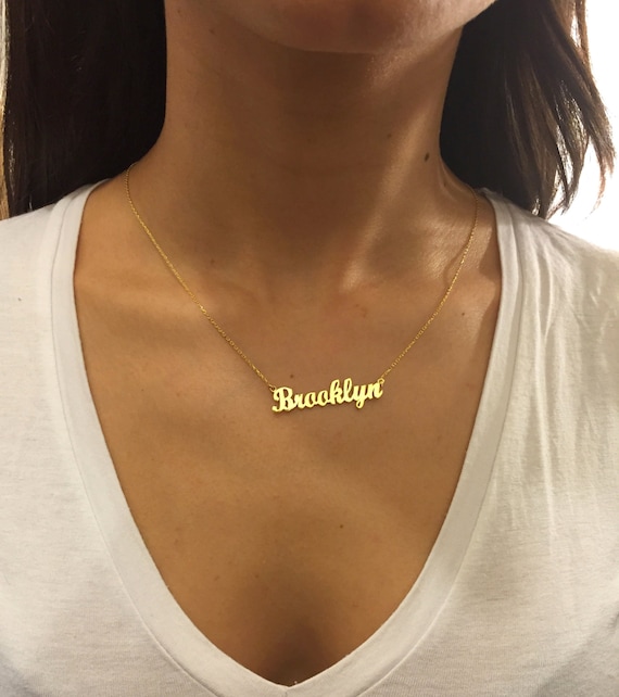 Name Necklace Dainty Name Necklace Gold Name Necklace