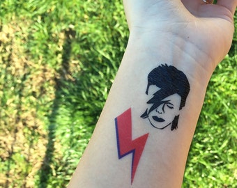 Temporary Tatoos DAVID BOWIE, Tattoo Red eye make up