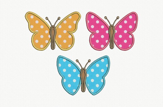 Butterfly Applique Machine Embroidery Design 3 Designs By 1 8447