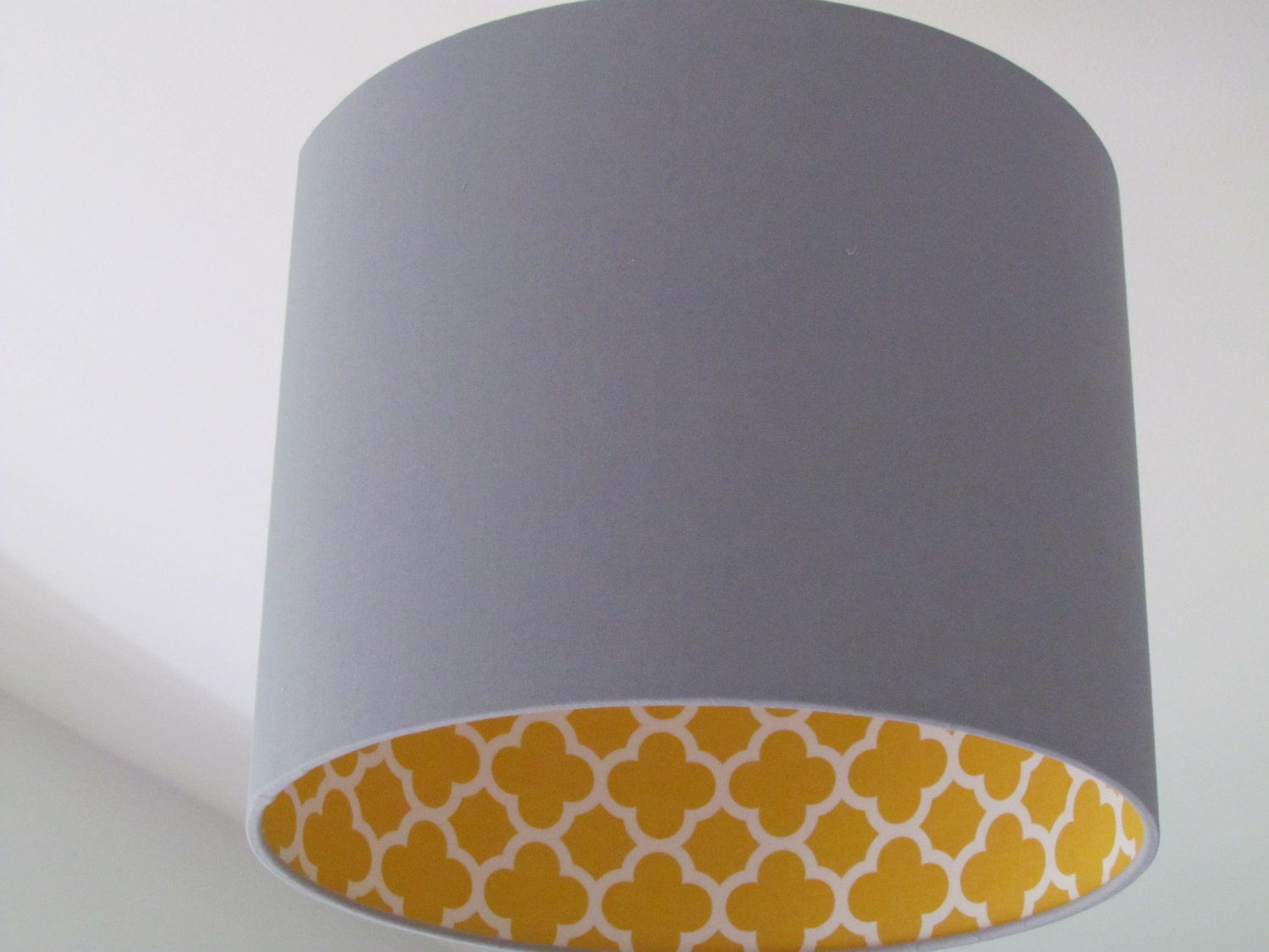 Grey And Mustard Lamp Shade