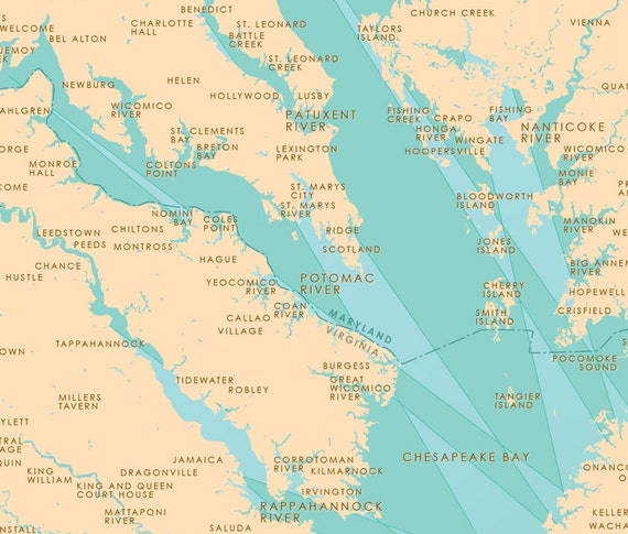 Chesapeake Bay Map Print