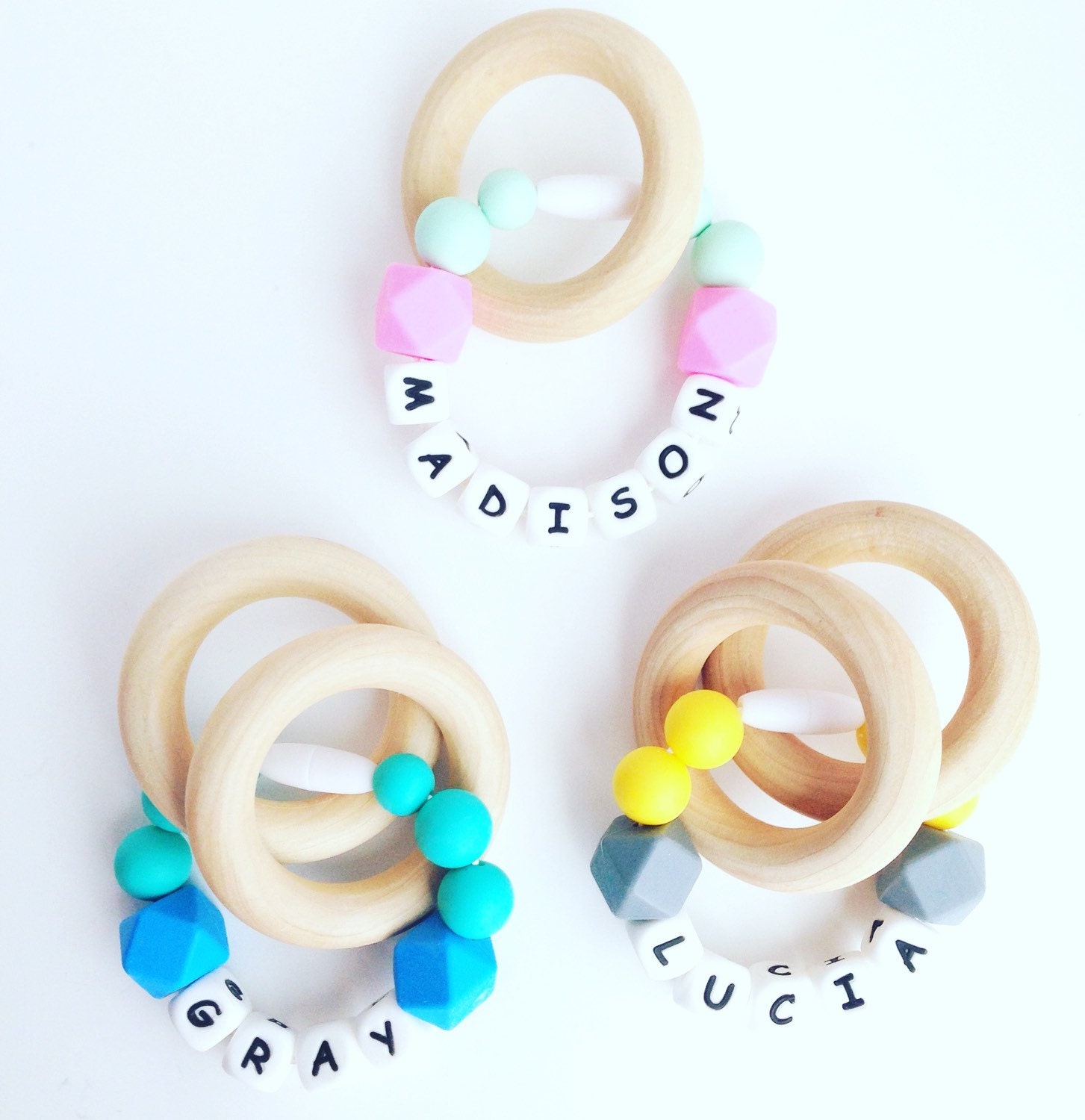 Personalized Teether Silicone Teething Ring Silicone