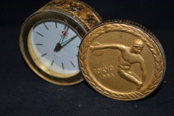 1964 OLYMPIC GAMES TOKYO ALARM CLOCK FOR VIP MADE BY SEIKO Very