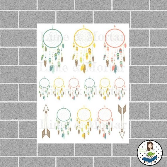 Dream Catcher Planner Stickers by LimeandMortar on Etsy