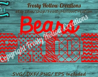 Bears Pride cutting file SVG, dxf, eps, png, scal instant download PERSONAL USE!