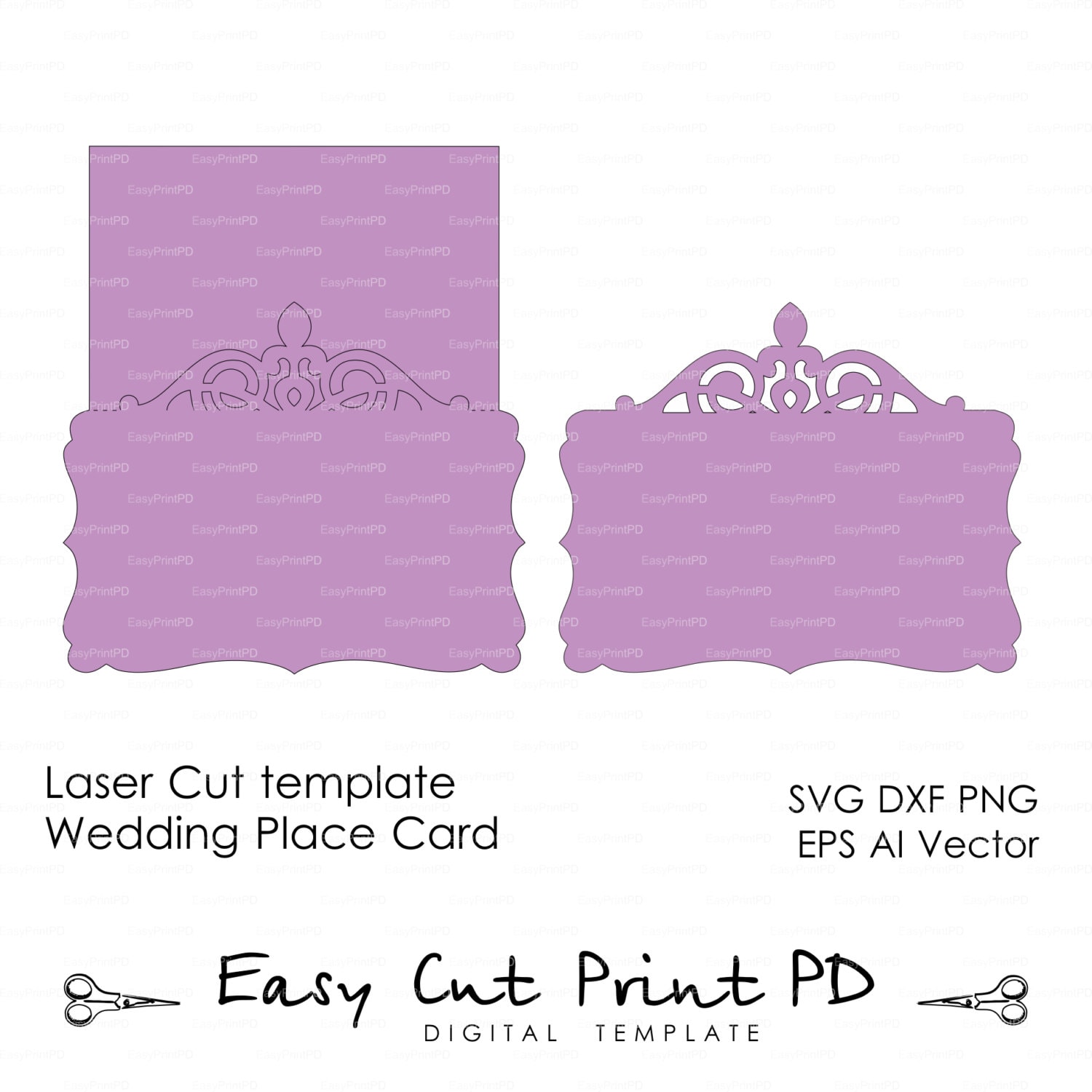 Download Place card escort wedding cards svg dxf ai eps png pdf