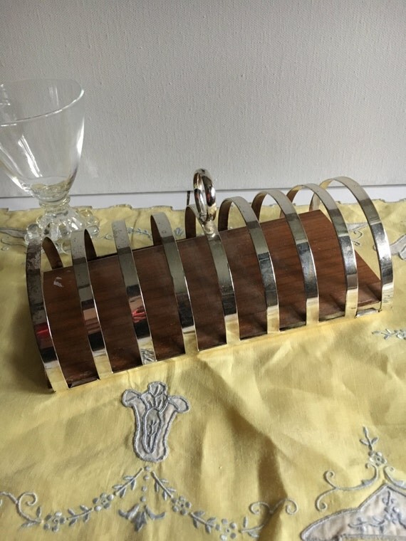 Vintage Toast Holder Retro Toast Rack with handle Stainless
