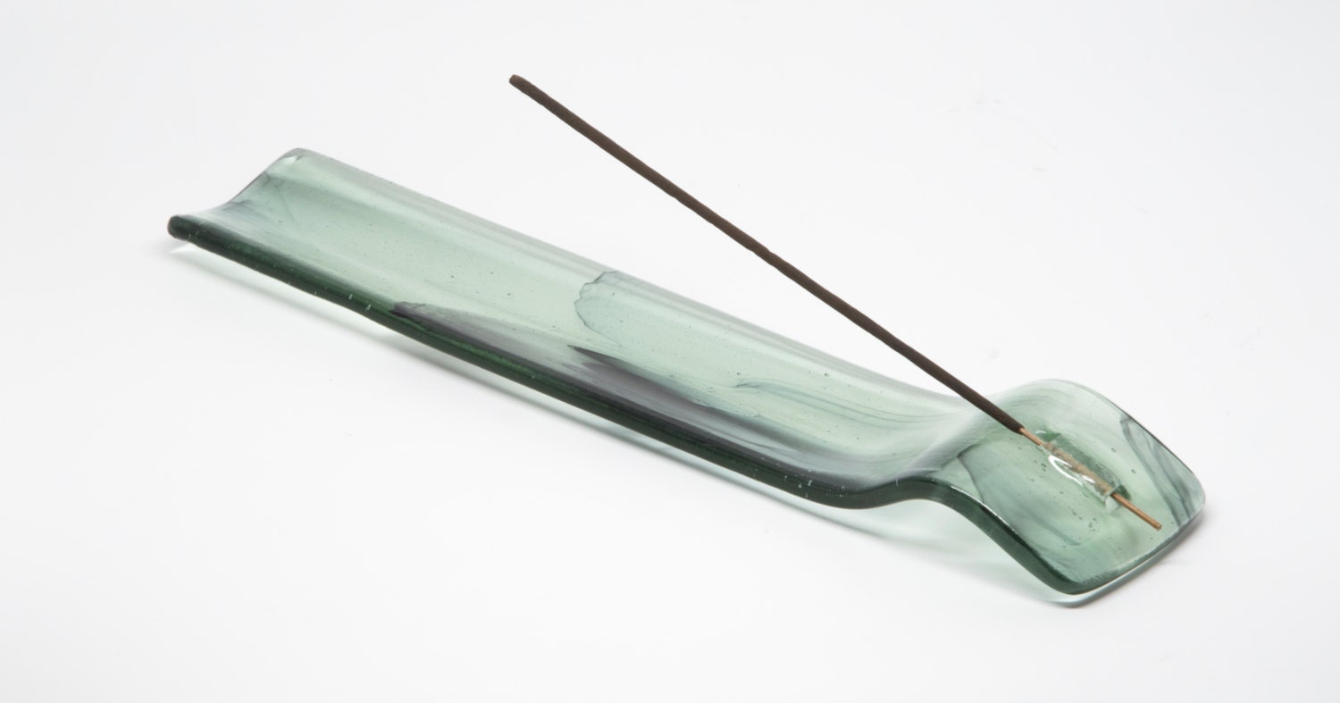 Modern Incense Holder Green Incense Burner Glass Stick