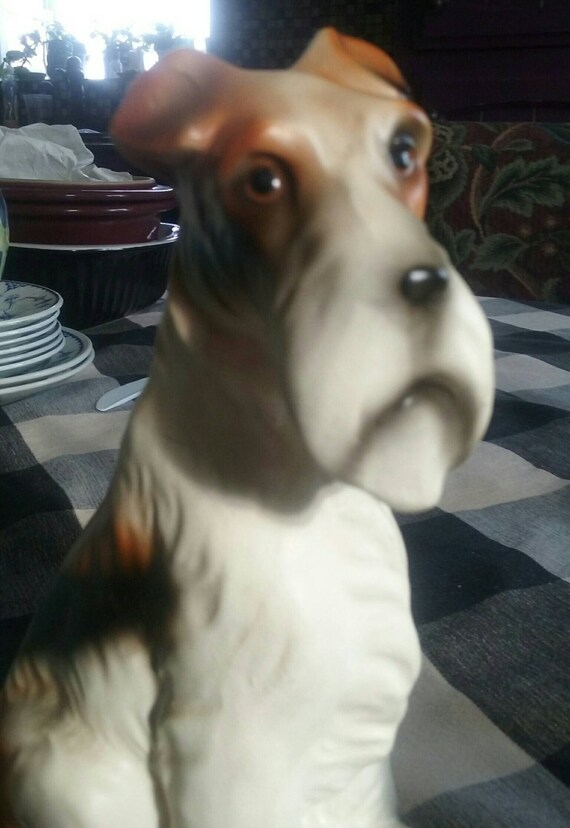 Terrier Figurine/Vintage Wheaton/Ceramic Figure/Vintage Dog