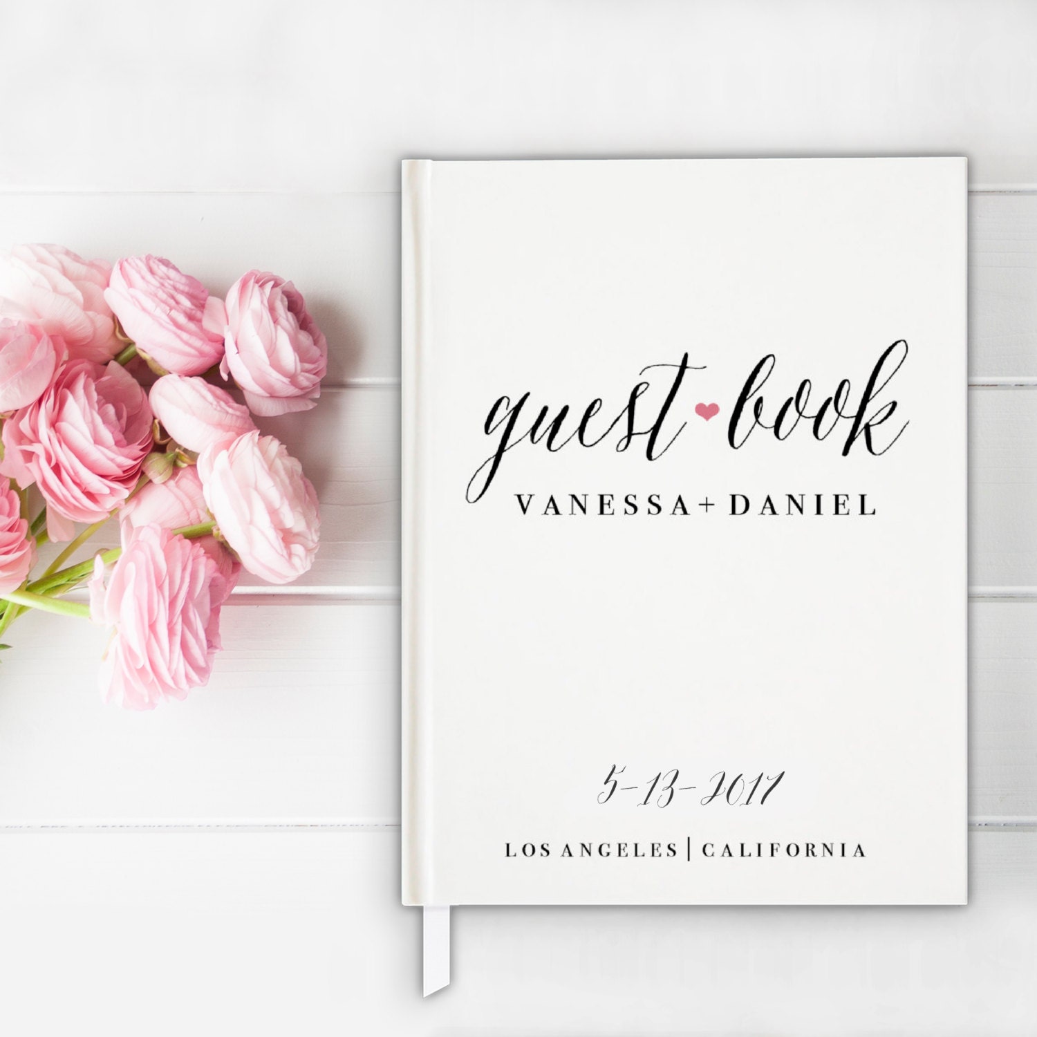 Wedding Guest Book Wedding Guestbook Custom Wedding