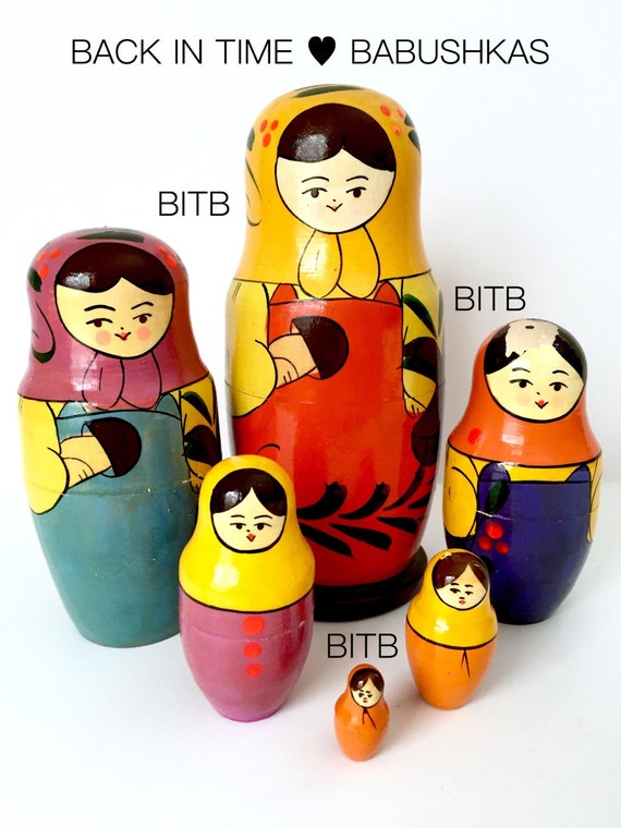 vintage ussr nesting dolls