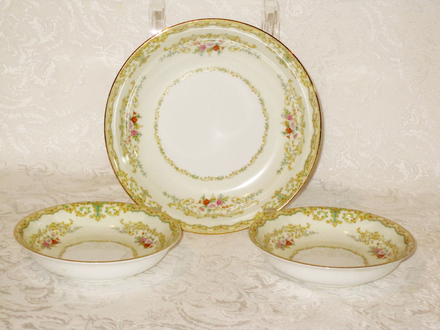 1930's Vintage China 1933 Noritake N136 M Japan 3 Lot