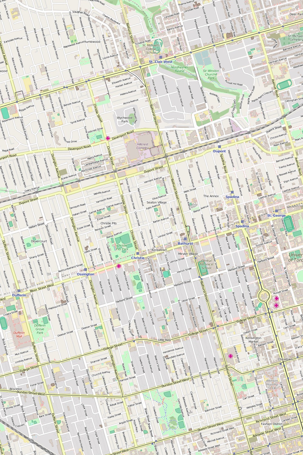 Editable map Toronto Pearson