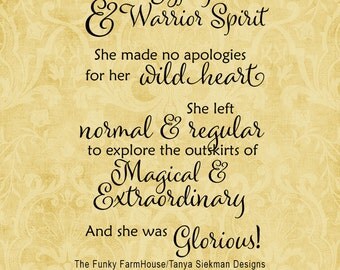 SVG & PNG - "She has a Gyspy Soul and Warrior Spirit"