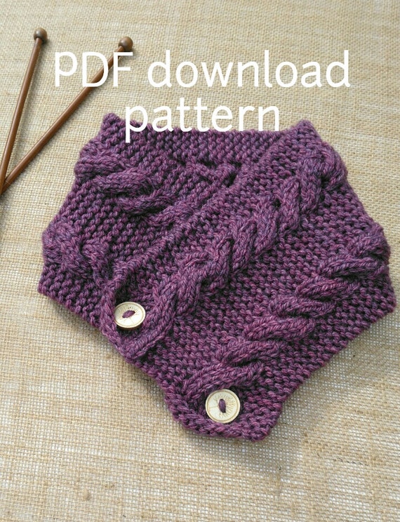 Knitting Pattern for Cable Cowl Scarf by HandKnittedYorkshire