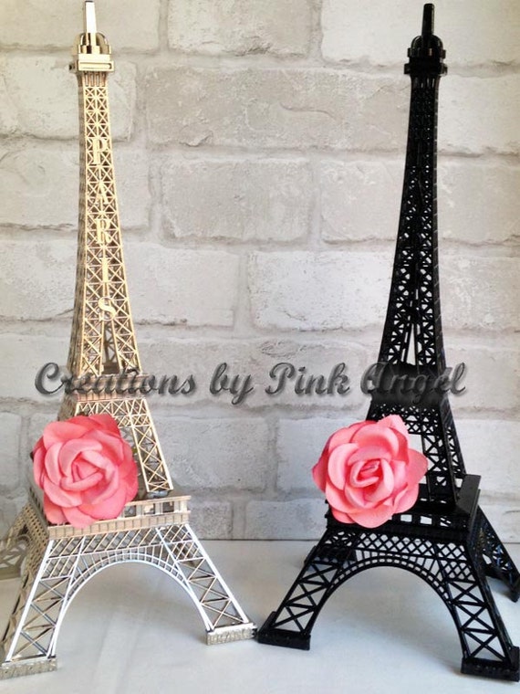 15 inch Gold and Pink Eiffel Tower by CreationsByPinkAngel on Etsy