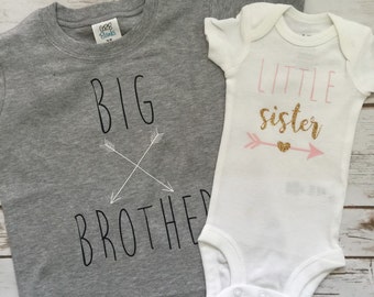 Sibling Shirts, Arrow Big brother, little sister, little brother