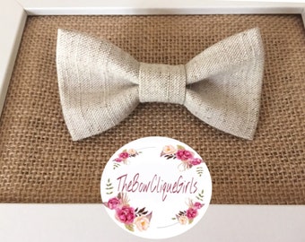 Burlap bow tie perfect for Easter weddings or everyday wear