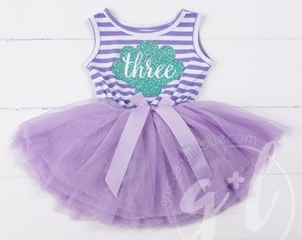 Third Birthday outfit dress, Little mermaid birthday outfit, Mermaid Third Birthday Outfit, Purple and aqua, Seashell outfit, Under the sea