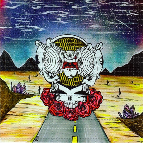 Goin Down The Road Feelin Dab by Aaron Brooks BLOTTER ART