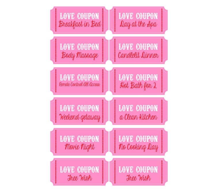 Printable Love Coupons for her by AutumnNorthernLights on Etsy