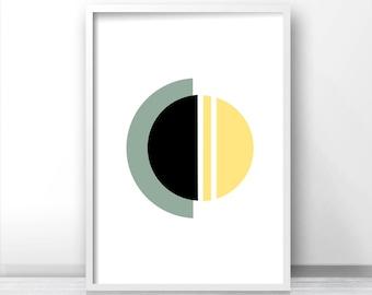 Modern Print Art, Geometric Art, Minimalist Wall Art, Modern Abstract Print