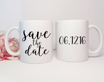 Save the Date Coffee Mug Personalized