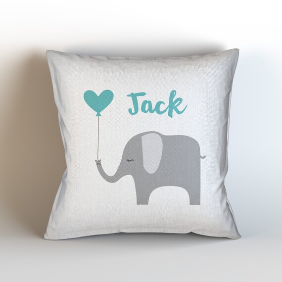 Custom Baby Boy Name Nursery Throw Pillow/ by KaliLaineDesigns
