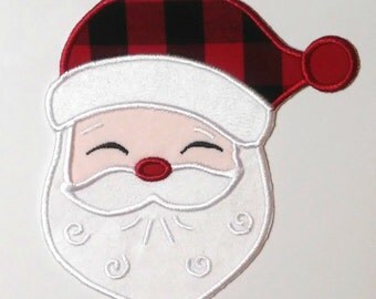 Santa Applique Design /Christmas Applique Design/Santa Claus/PES Format/4x4 ,5x7, 6x10 Hoop /INSTANT DOWNLOAD/Machine Embroidery Design