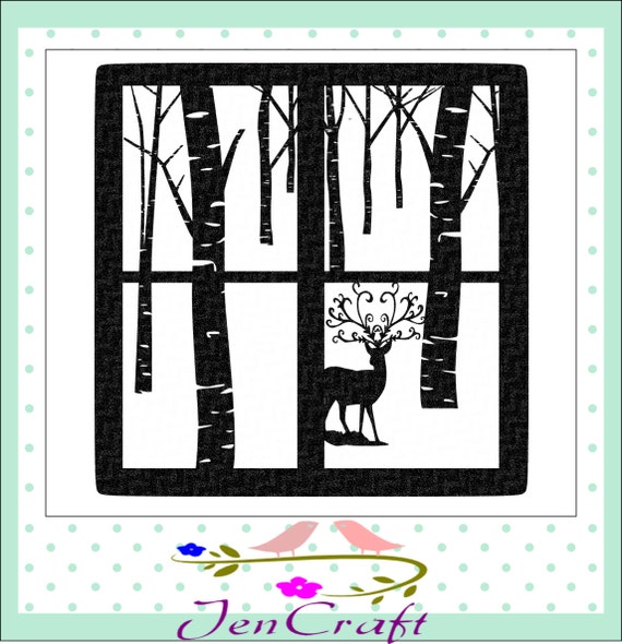 Download Christmas Svg File Winter Scene Glass Block by JenCraftDesigns