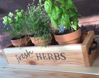 Herb Planters rustic wood planter box herb garden Herb Planters rustic wood planter box herb garden